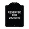 Signmission Reserved Parking Reserved Parking for Visitors Heavy-Gauge Aluminum Sign, 24" x 18", BW-1824-23041 A-DES-BW-1824-23041 - alternate 1